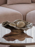 Libra Interiors antique brass gold molten weave bowl - British product