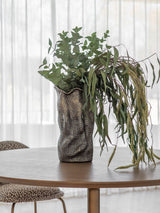 Next Libra Interiors Molten Weave Antique Brass Gold Large Decorative Vase- Buy online at McGrocer