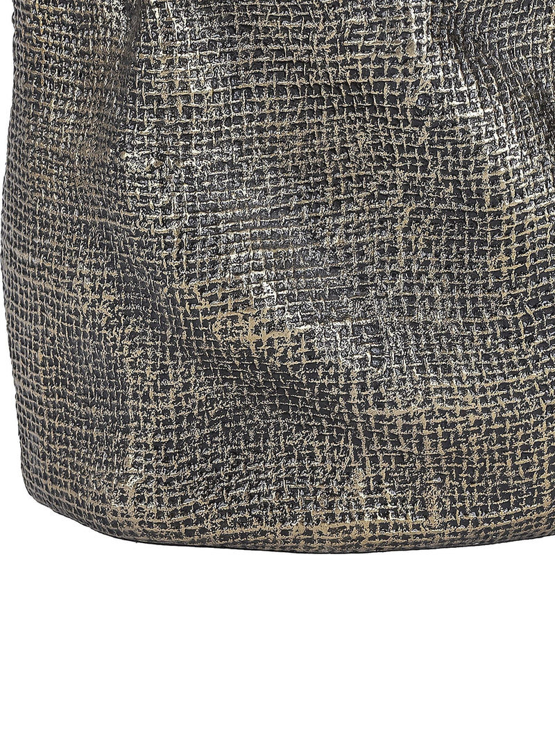 Libra Interiors vase Antique Brass Gold Molten Weave Large, imported from the UK