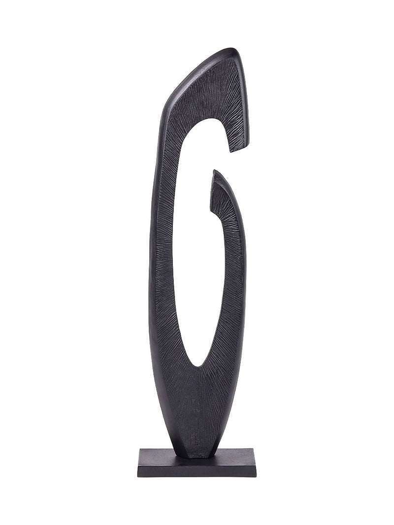 Libra Interiors Axis black aluminium sculpture 117cm - British product