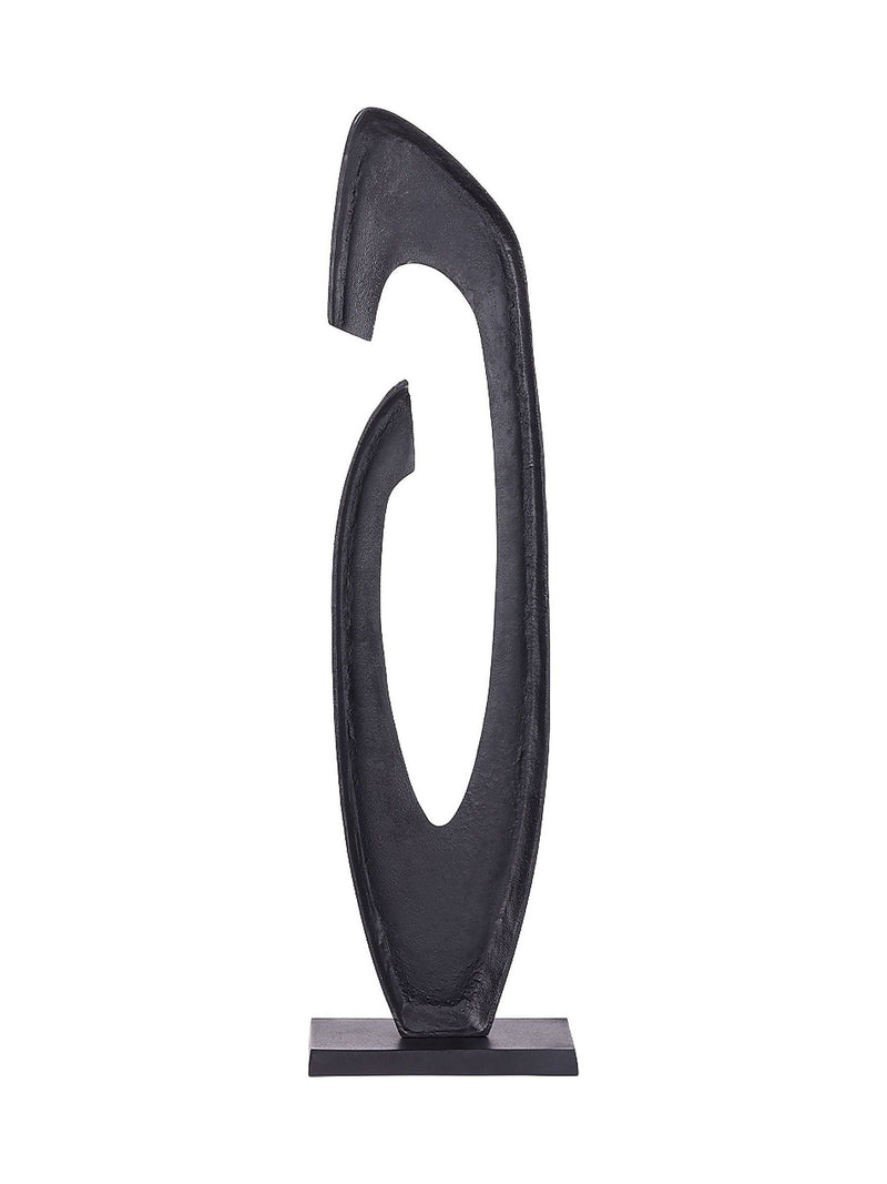 Libra Interiors Axis black aluminium sculpture 117cm - British product