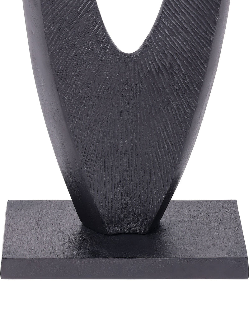 Libra Interiors Axis black aluminium sculpture 117cm - British product