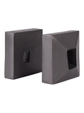 Libra Interiors bookends set of two grey geometric antique lead aluminium (British brand)