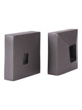 Libra Interiors bookends set of two grey geometric antique lead aluminium (British brand)