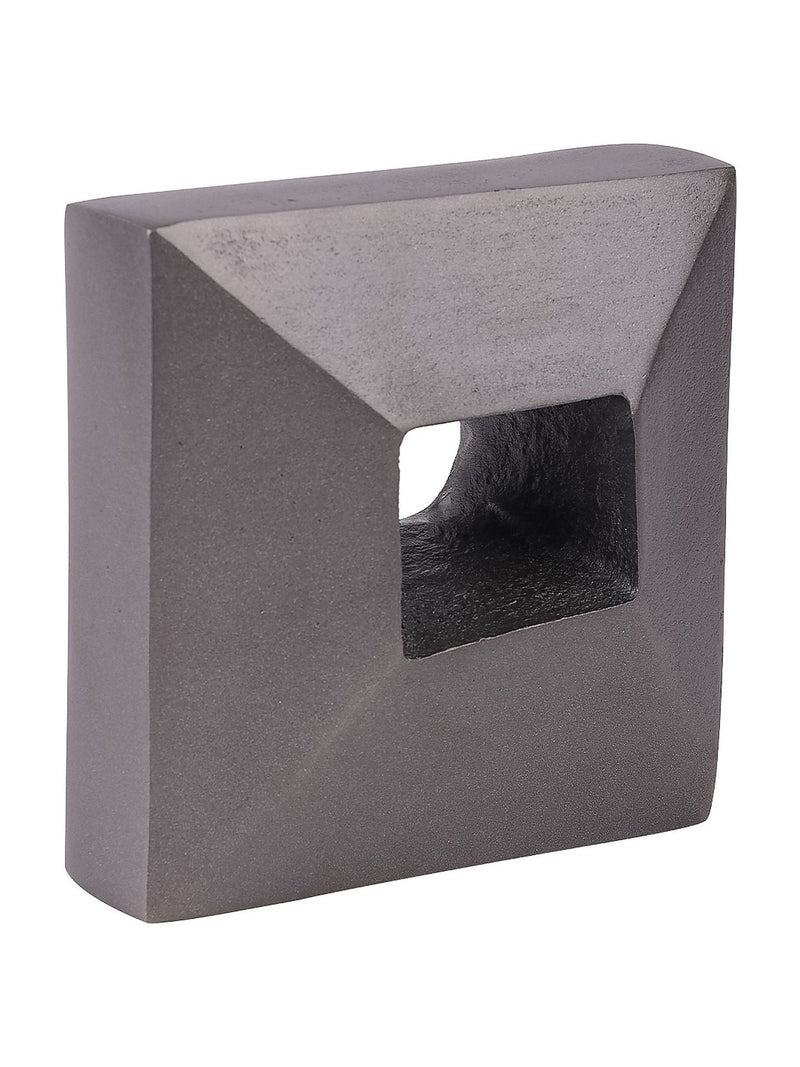 Libra Interiors bookends set of two grey geometric antique lead aluminium (British brand)