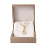 Superdrug Livingandhome 14K Gold Plated Teardrop Necklace with Cubic Zirconia- Buy online at McGrocer