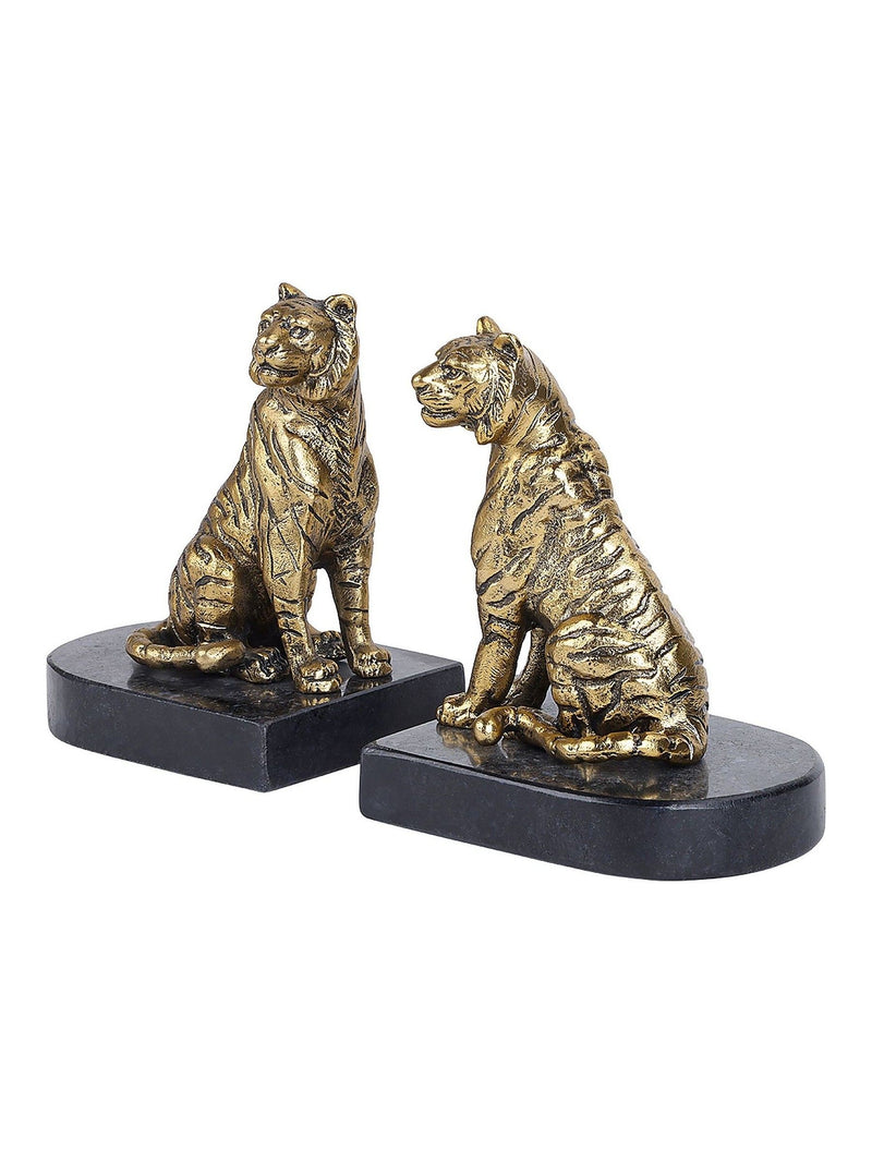 Libra Interiors Kavari tiger bookends set of 2, UK version