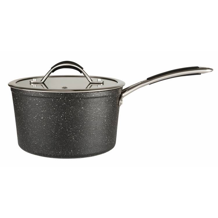 Habitat rock effect non stick aluminium pan set 5 piece (British brand)