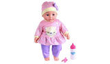 Argos Chad Valley Interactive Lily Doll Pink & Purple 15 inch Baby Doll- Buy online at McGrocer