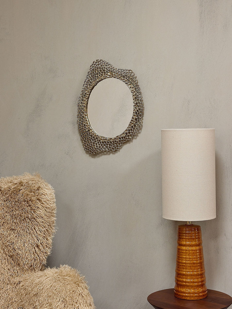 Libra Interiors Gold Miel mirror Medium, imported from the UK
