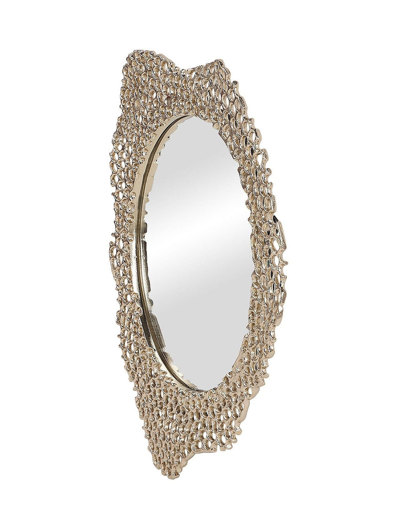 Libra Interiors Gold Miel mirror Medium, imported from the UK