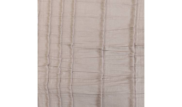 Argos Home crinkle taupe bedding set single (British brand)