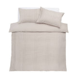 Argos Home crinkle taupe bedding set single (British brand)