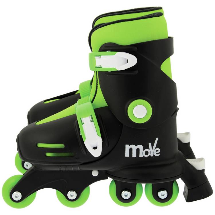 MoVe 2-in-1 adjustable junior skates green, imported from the UK