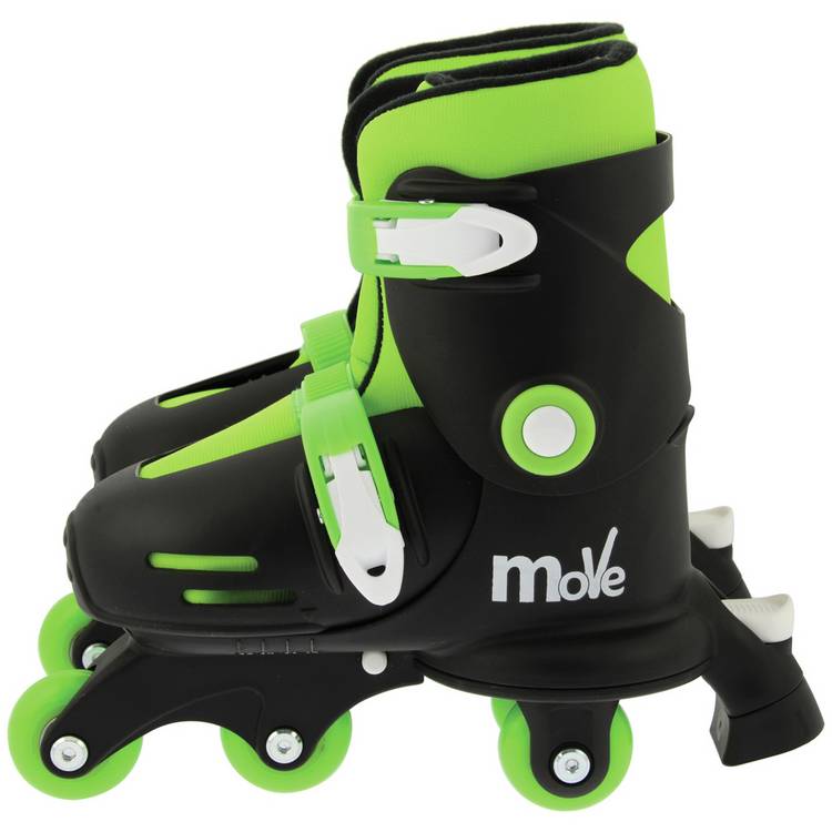 MoVe 2-in-1 adjustable junior skates green, imported from the UK