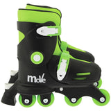 MoVe 2-in-1 adjustable junior skates green, imported from the UK