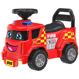 EVO foot-to-floor fire engine ride on for toddlers, imported from the UK