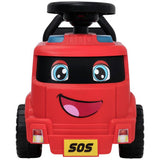 EVO foot-to-floor fire engine ride on for toddlers, imported from the UK