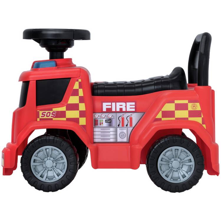 EVO foot-to-floor fire engine ride on for toddlers, imported from the UK