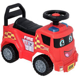 EVO foot-to-floor fire engine ride on for toddlers, imported from the UK