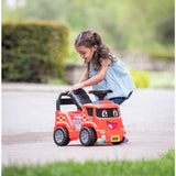 EVO foot-to-floor fire engine ride on for toddlers, imported from the UK