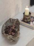 Libra Interiors Molten Weave platter antique brass 37x26cm (British brand)
