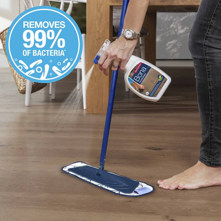 Bona wood floor cleaning kit with mop and 1L cleaner, UK version