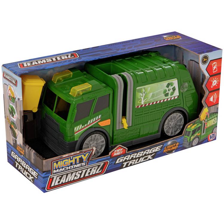 Teamsterz lights and sounds garbage truck toy, UK version