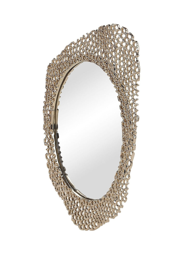 Libra Interiors gold cast aluminium large mirror - British product