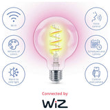 Philips WiZ G95 colour clear filament smart bulb - British product