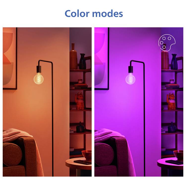 Philips WiZ G95 colour clear filament smart bulb - British product