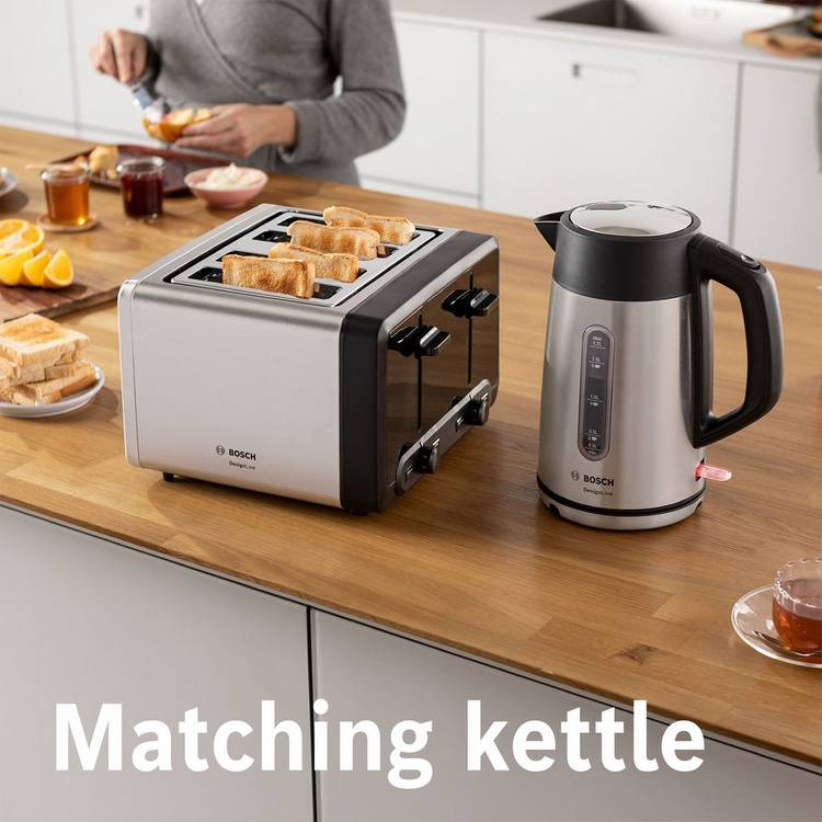 Bosch 4-slice toaster stainless steel, imported from the UK