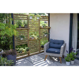 Forest Slatted Wall Planter 2 Shelves - British product