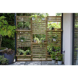 Forest Slatted Wall Planter 2 Shelves - British product