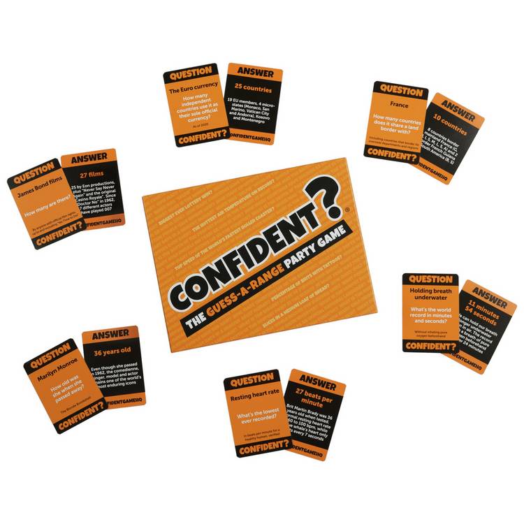 Confident family party board game, UK version