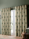 Emily Bond Fern Green Globe curtains (British brand)