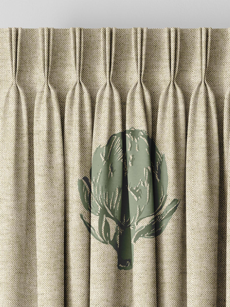 Emily Bond Fern Green Globe curtains (British brand)
