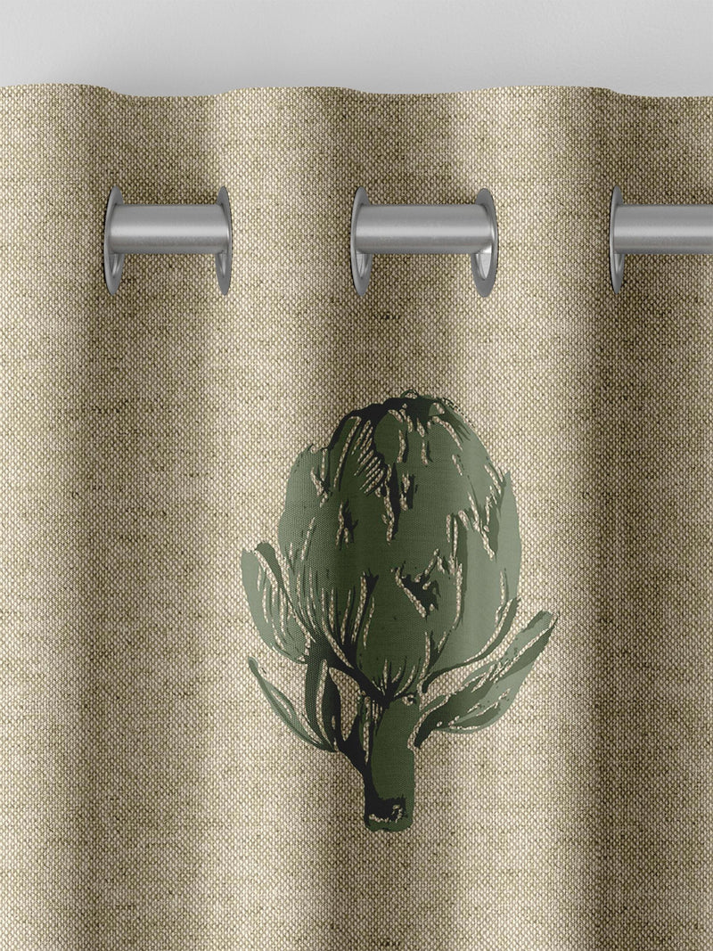 Emily Bond Fern Green Globe curtains (British brand)