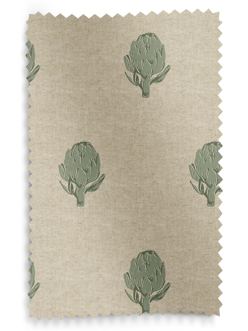 Emily Bond Fern Green Globe curtains (British brand)