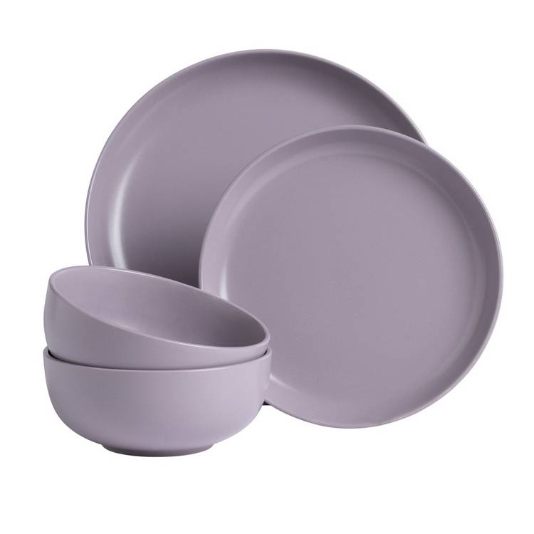 Habitat dinner set lilac 12-piece, UK version