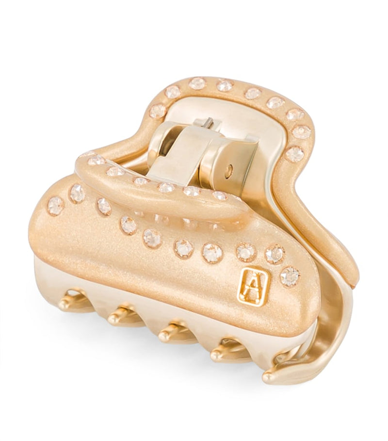 Alexandre de Paris gold-plated crystal-embellished hair clip, UK version