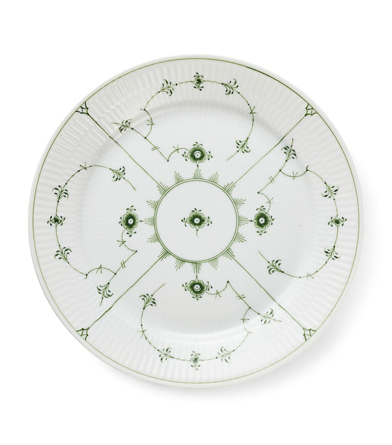 Royal Copenhagen Green Fluted Plain plate 27cm, UK version