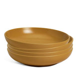 Habitat matte glaze stoneware pasta bowls mustard set (British brand)