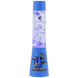 Microsoft Minecraft glitter flow lamp Blue & Clear 33cm (British brand)