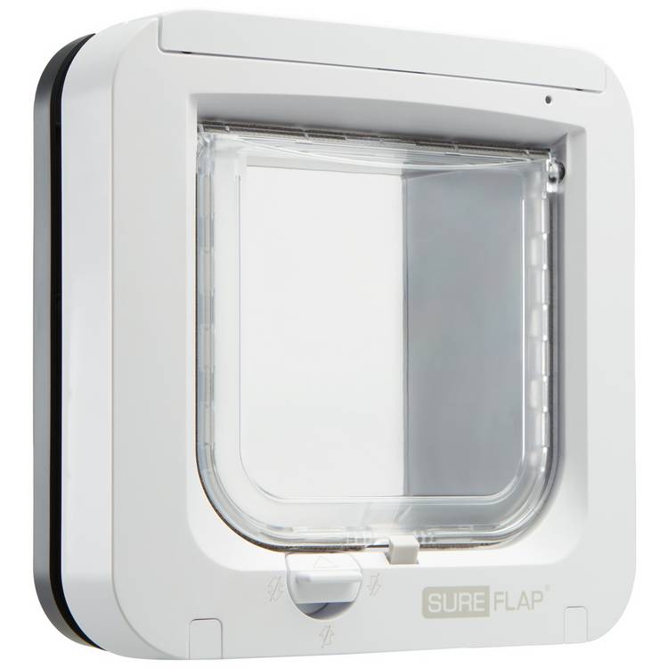 Sureflap microchip cat flap grey and white (British brand)