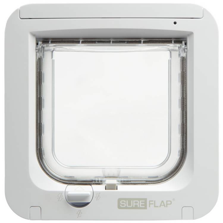 Sureflap microchip cat flap grey and white (British brand)