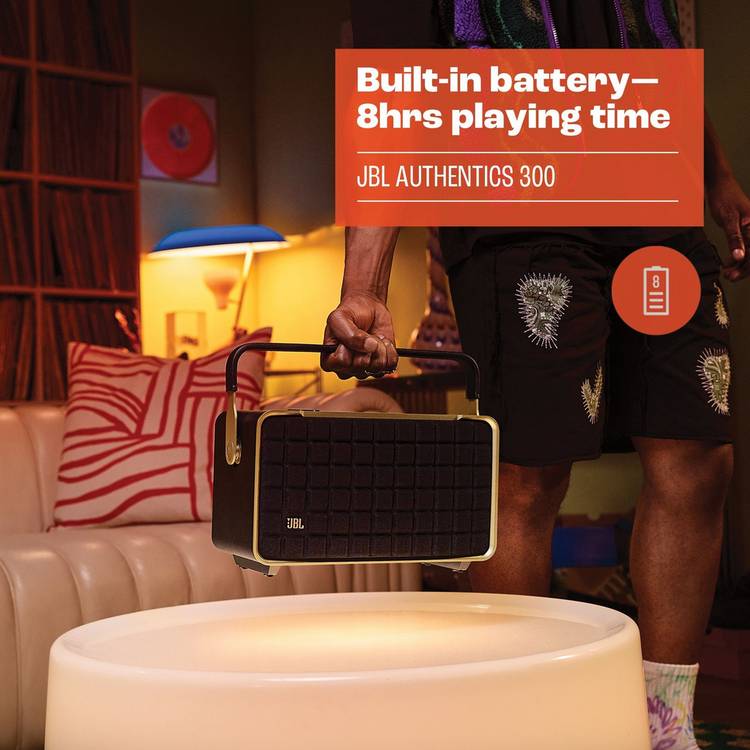 JBL Authentic 300 smart speaker Black & Gold, UK version