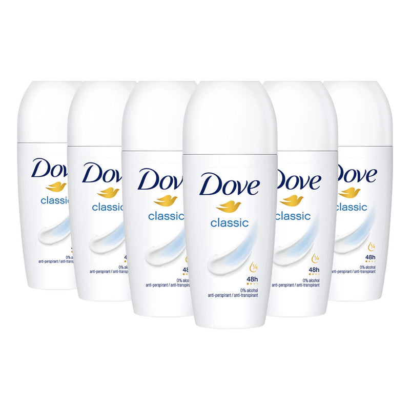 Dove Original roll-on deodorant 6x50ml - British product