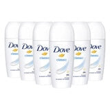 Dove Original roll-on deodorant 6x50ml - British product