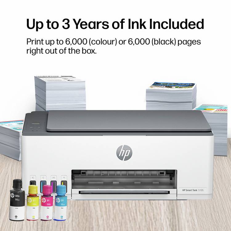HP Smart Tank 5105 all-in-one wireless printer, UK version